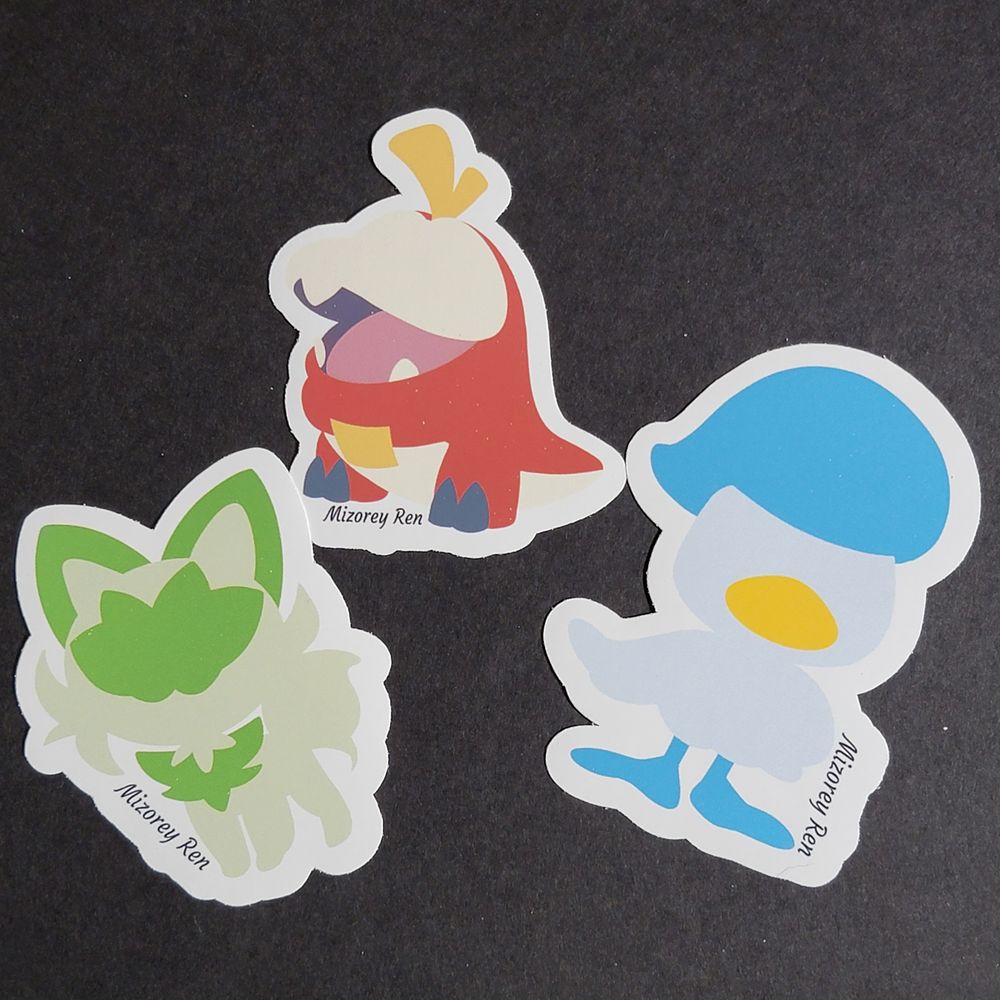 Pokemon Scarlet and Violet Starter Stickers